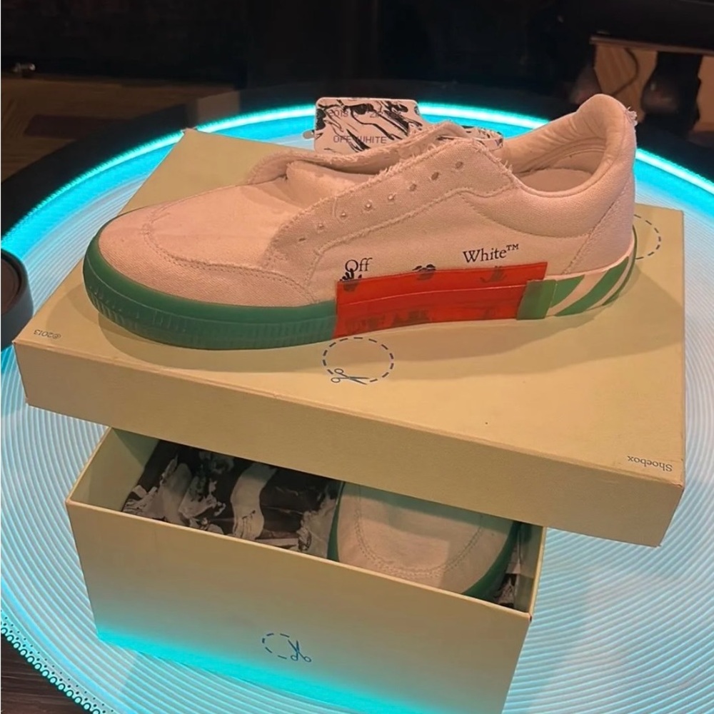 off-white vulc sneaker 'white fluo green' 